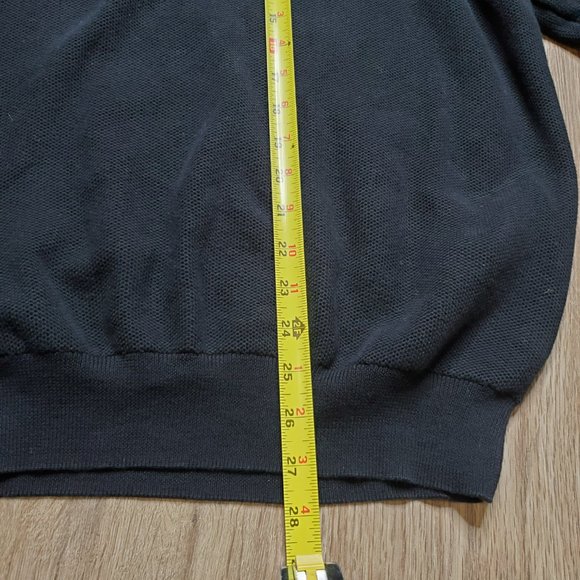 Polo Ralph Lauren Sweater Mens Large 1/4 Zip  Pullover Long Sleeve Black Pima - Picture 8 of 10